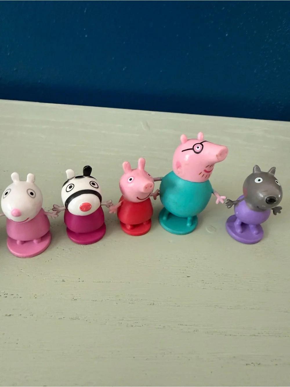 Vintage 2003 Lot of 9 Peppa Pig & Friends Figurines Toys Assorted Variety